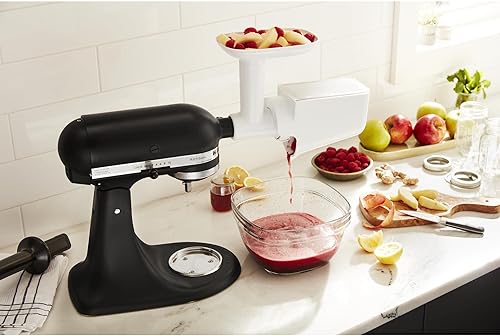 Miniatura 4 de KitchenAid KSMFVSP - Colador de accesorios para frutas y verduras, blanco y accesorio para molinillo de alimentos KSMFT, compatible con KSMFGA,