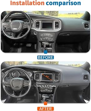 JeCar 12pcs Carbon Fiber Interior Trim Kit Fit for 2015-2023 Dodge Charger Interior Accessories