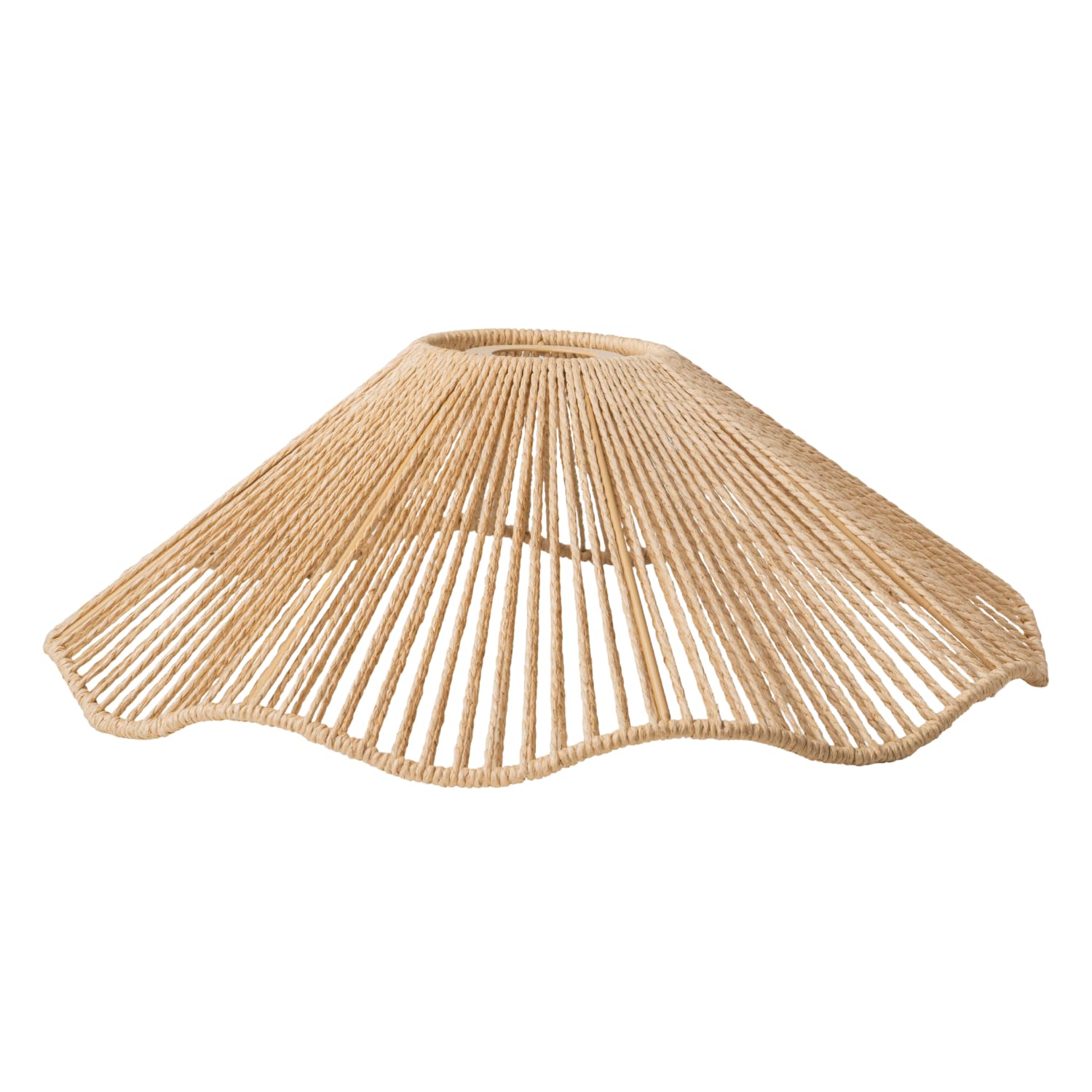 FabFinds Scallop Wave Natural Rope Lamp Shade (1)