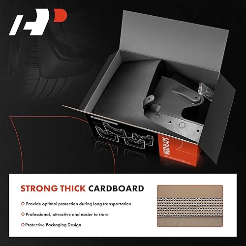 Miniatura 2 de A-Premium Juego de 4 solapas para barro, protectores contra salpicaduras, guardabarros con kits de herrajes, accesorios compatibles con Toyota