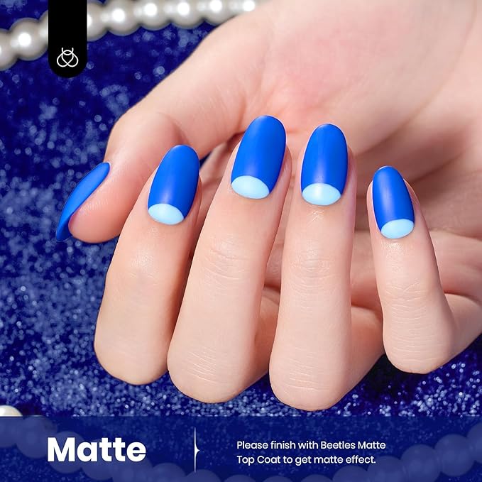 Esmalte de uñas gel Beetles Azul Real 15ml miniatura 4