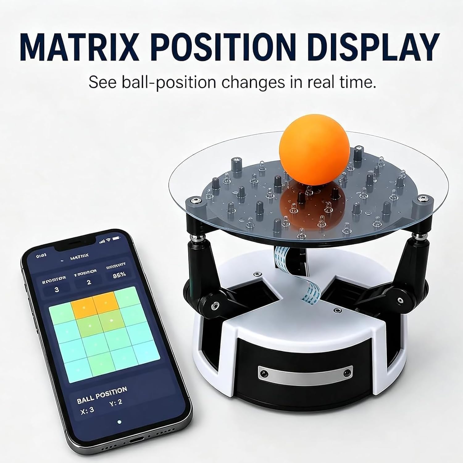 Máquina De Equilibrio Automático De Bolas, Kit De Robot Autoequilibrado con Retroalimentación De Sensores, Sensor Interactivo, Compatible con Programación, para Equilibrio Dinámico Y Exhibición