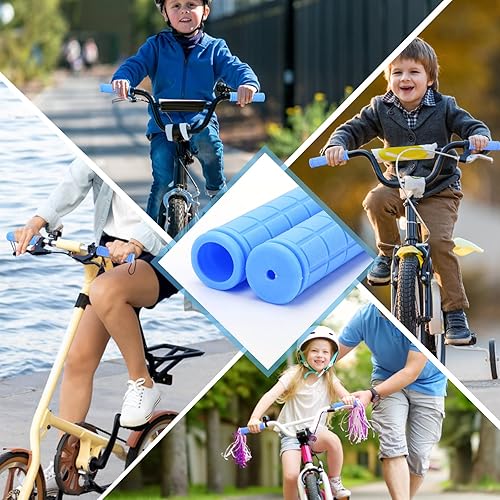 Miniatura 56 de Coolrunner Agarres de manillar de bicicleta, empuñaduras de bicicleta para niños y niñas, agarre de goma antideslizante para scooter Cruiser Seadoo
