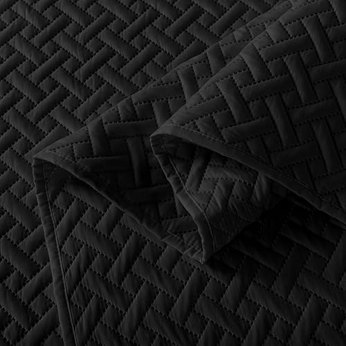 Miniatura 4 de Juego de edredón tamaño King  Juego de cama acolchado ligero  Colcha de verano  Colcha reversible suave para todas las estaciones  3 piezas (1