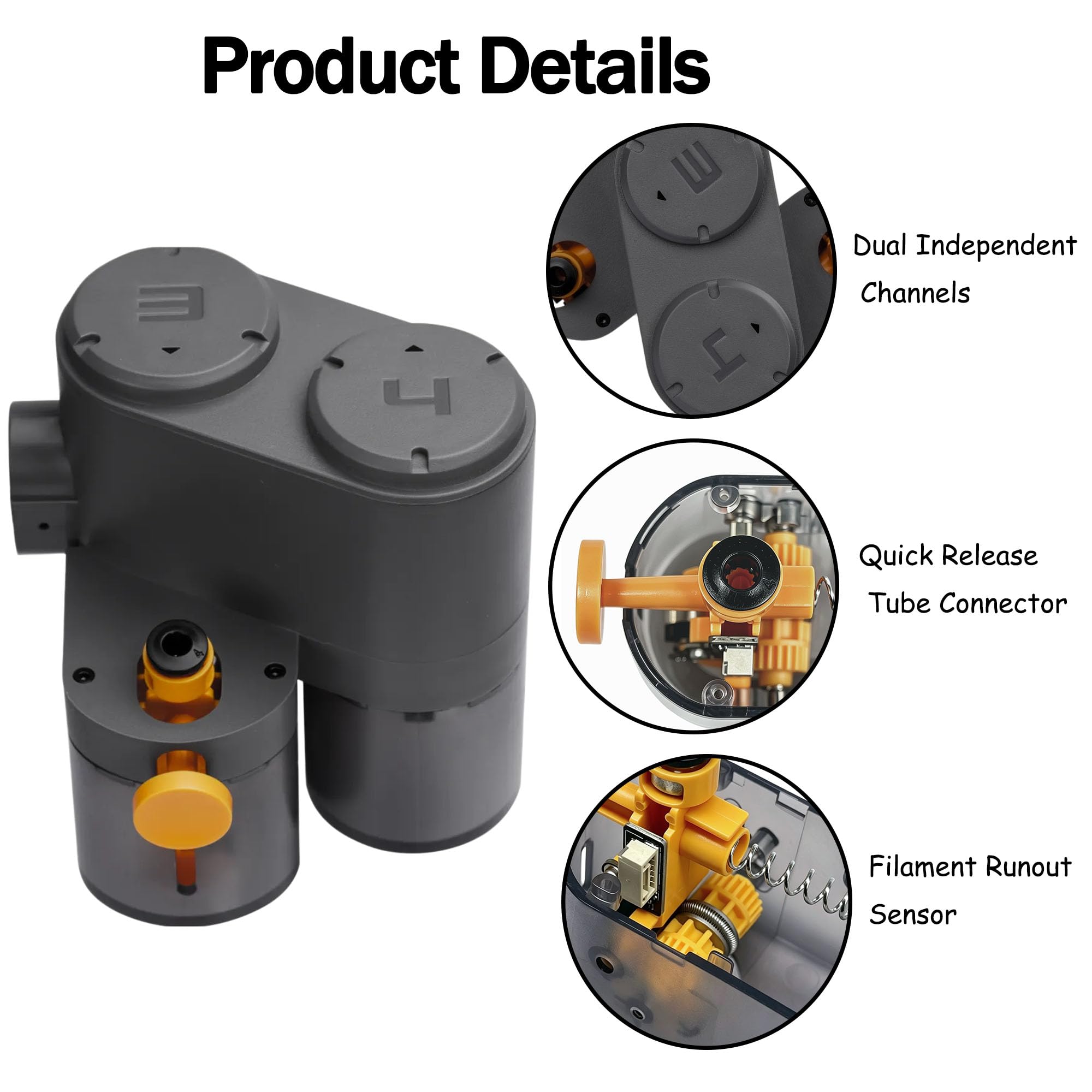 AMS Lite Feeder Unit Right (Slot 3 & 4), Replacement Filament Feed Motor Assembly Compatible with AMS Lite System for A1 / A1 Mini 3D Printer, Easy Install