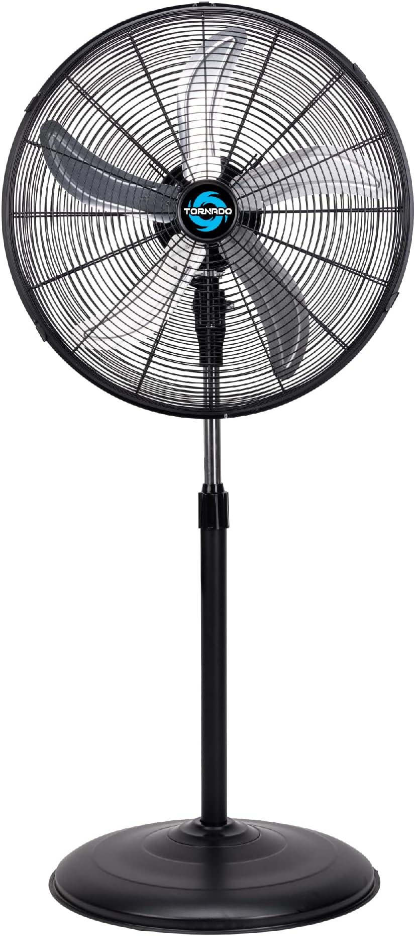20 Inch High Velocity Metal Oscillating Pedestal Fan Commercial, Industrial Use 3 Speed 5000 CFM 1/6 HP 6.6 FT Cord UL Safety Listed