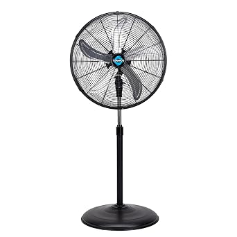Tornado 20 Inch High Velocity Metal Oscillating Pedestal Fan Commercial, Industrial Use 3 Speed 5000 CFM 1/6 HP 6.6 FT Cord UL Safety Listed