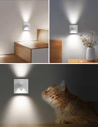 Miniatura 4 de GEPLAD Luz nocturna LED enchufable, luz diurna de 5000 K, iluminación ambiental, luz nocturna para dormitorio, baño, guardería, pasillo, cocina,