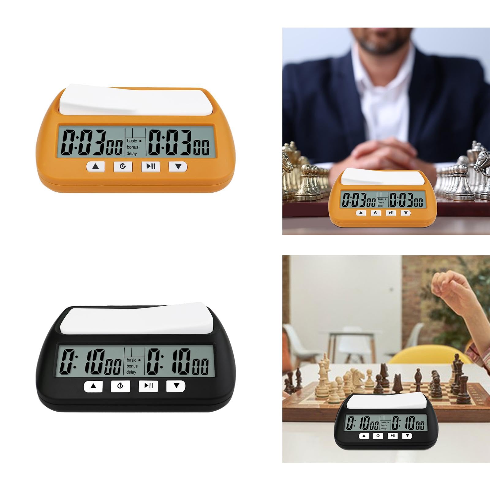 Qianly Reloj de Ajedrez con Cronómetro para Competiciones Internacionales, Negro