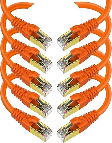 Miniatura 21 de Cable blindado para conexión de red SFTP Ethernet Cat 8, cable LAN de alta velocidad de alta resistencia con conector RJ45 chapado en oro, Paquete