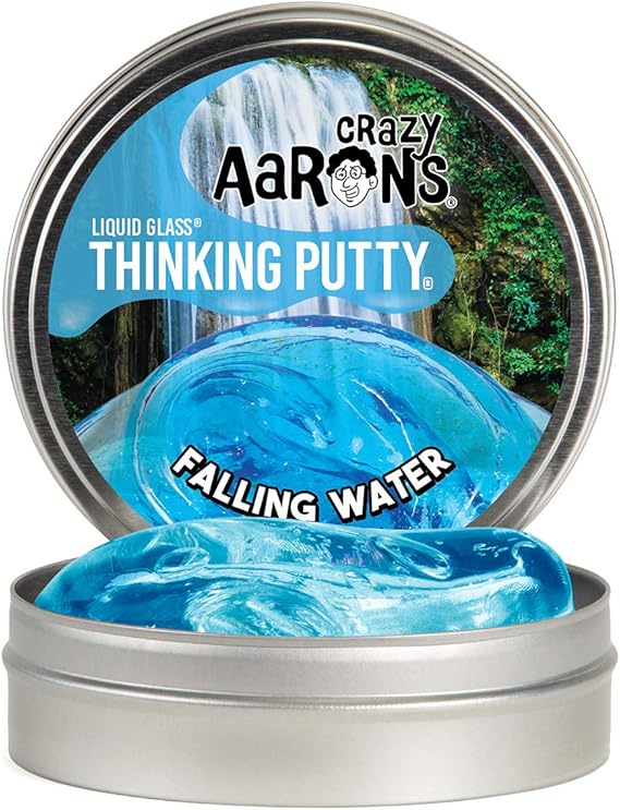 Crazy Aarons Thinking Putty 4Inch Tin Liquid Glass Falling Water