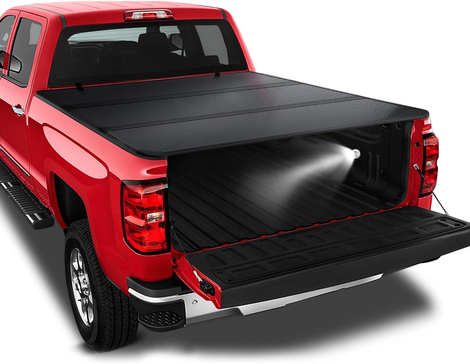 Truck Bed Covers Hard Tri Folding Tonneau Cover Fit for 2009-2025 Dodge Ram 1500 6.4FT Bed Covers of Truck Replacement Part (76.8")