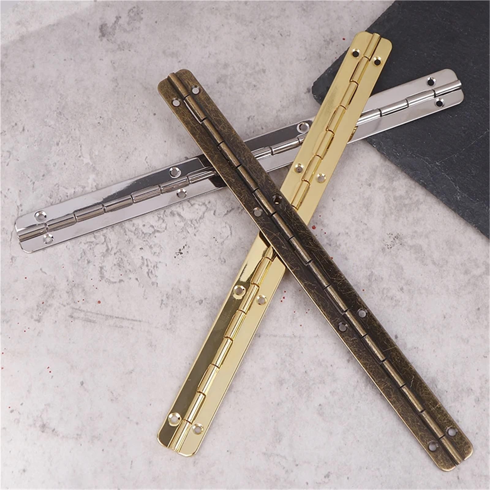 2 Stücke Lange Fenster Eisen Möbel Tür- Und Fensterscharnier Langes Scharnier Scharniere for Handwerk Heavy Duty Klavier Schrank Box für Klaviere Schranktüren(Color 3)