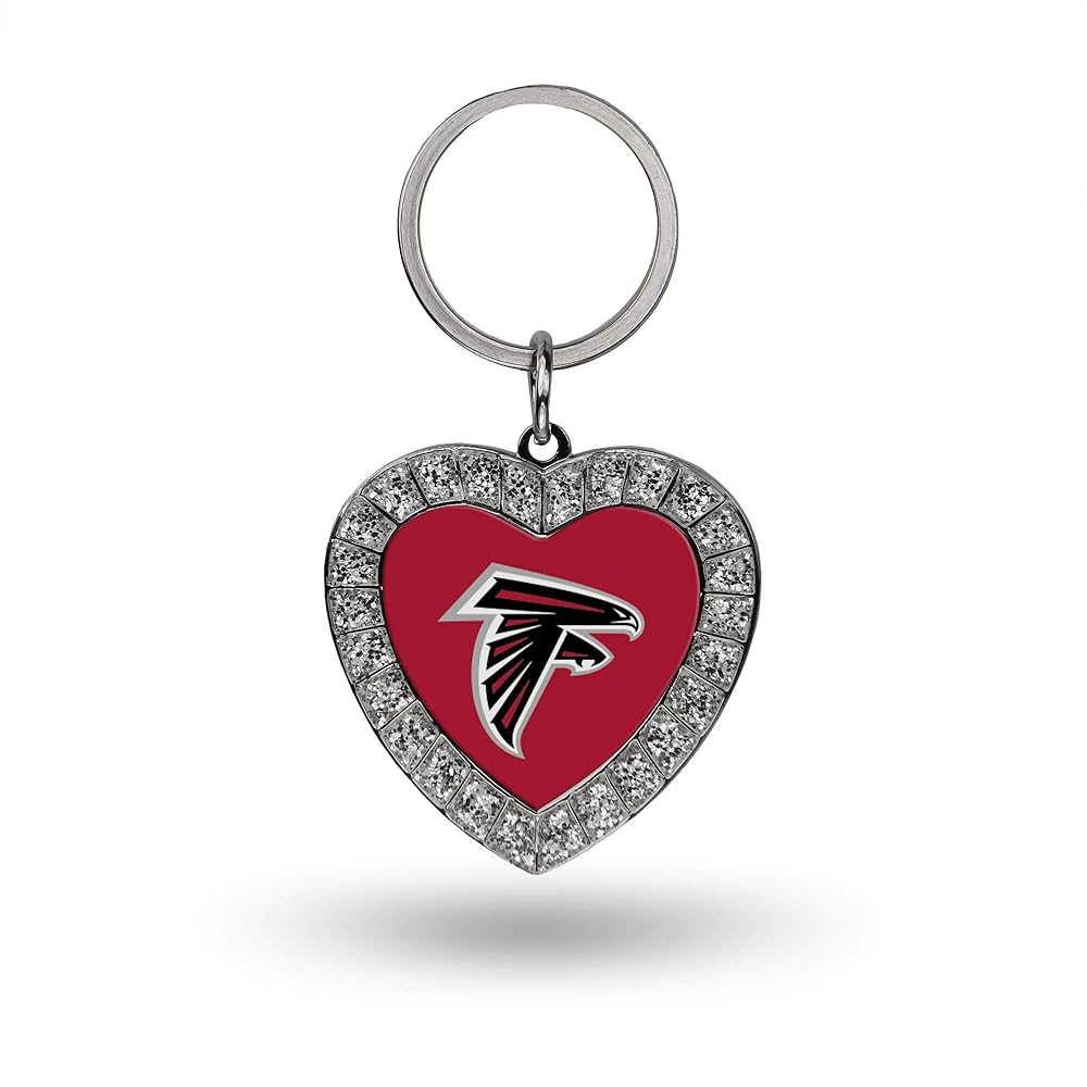 Rico Industries NFL Football Atlanta Falcons Bling Heart Key Chain