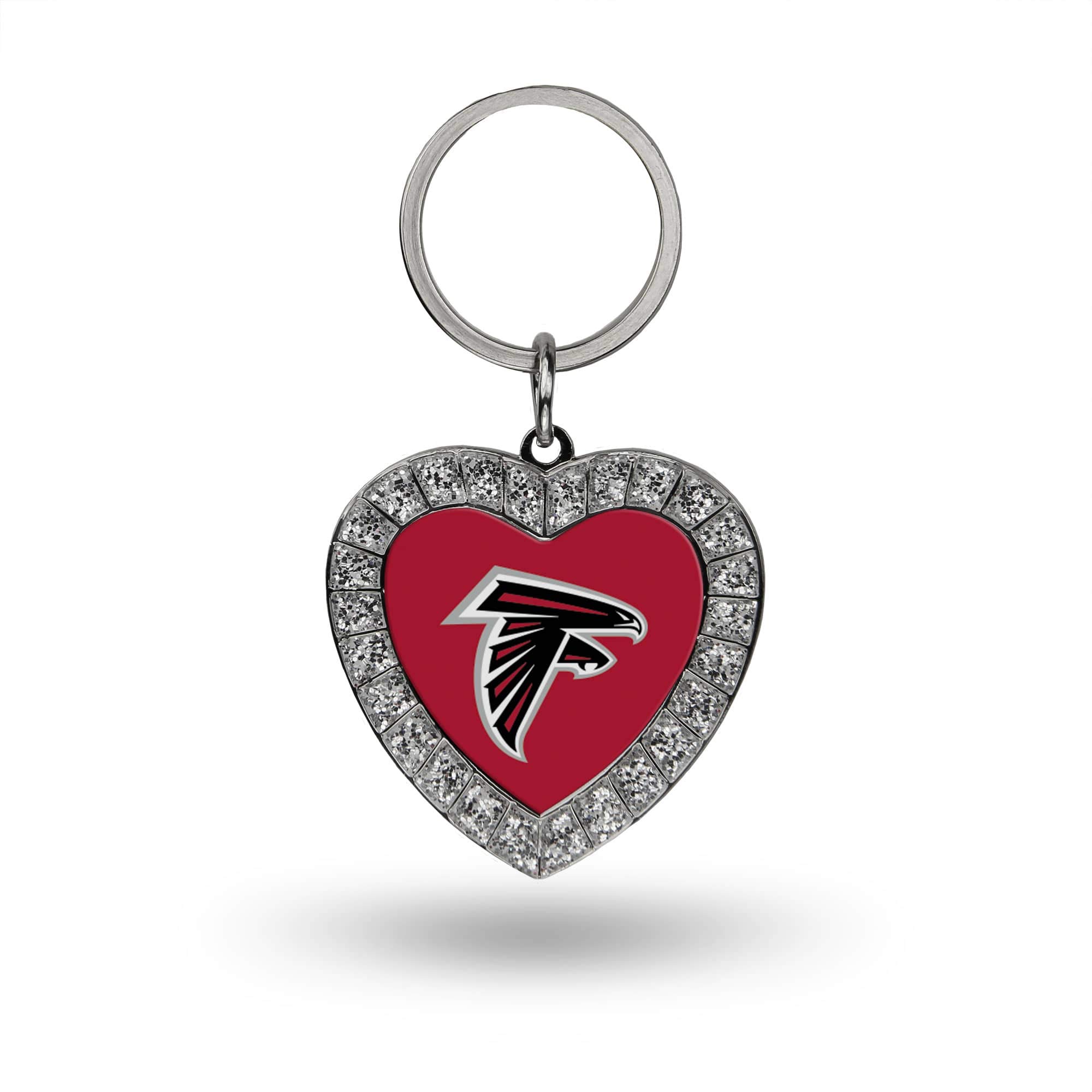 Rico Industries NFL Football Rhinestone Heart Keychain - Great Accessory