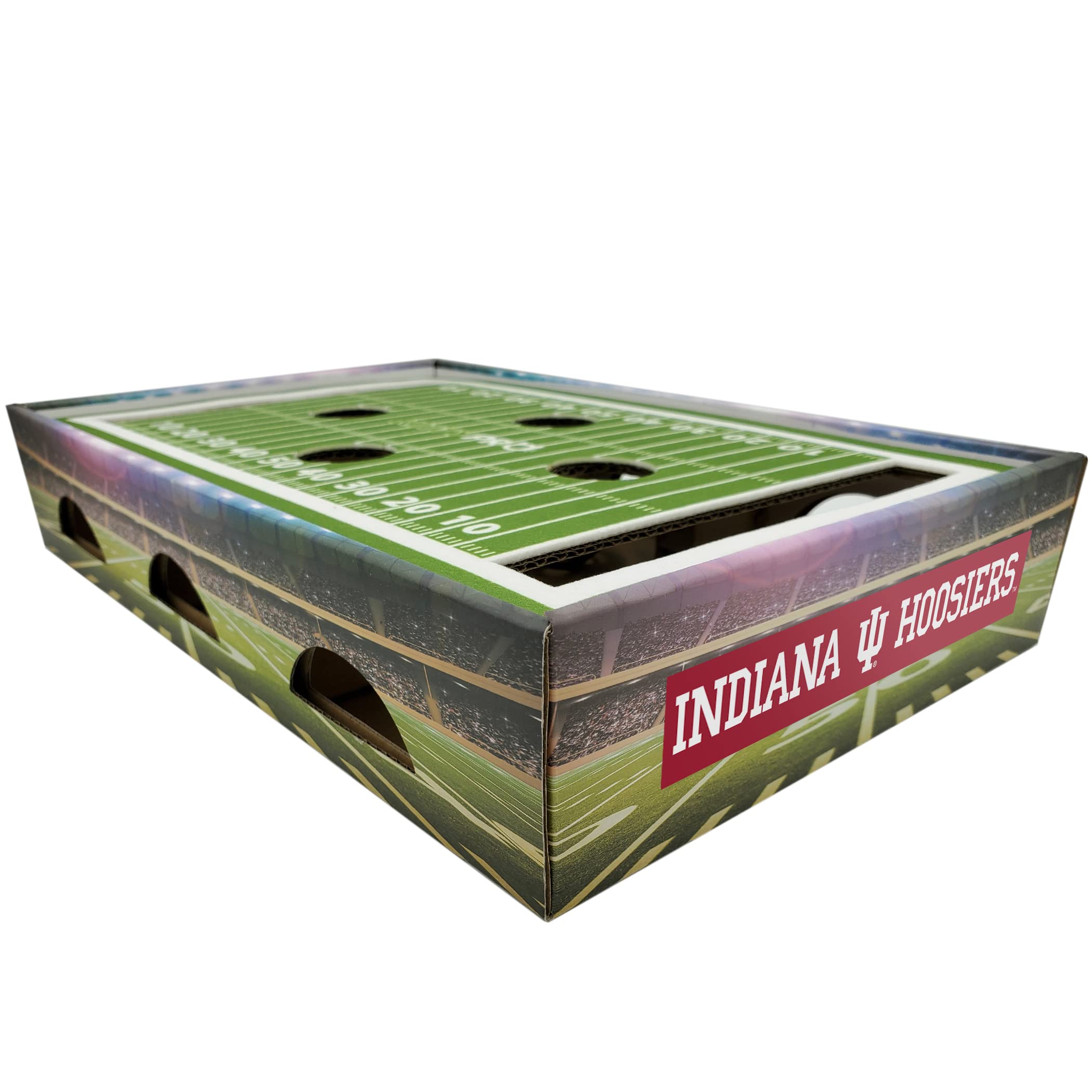 Pets First NCAA Indiana Hoosiers Griffoir pour chat, jouet pour chat Jour de jeu, terrain de football NCAA conçu pour chat et salon, jeu stimulant pour chat