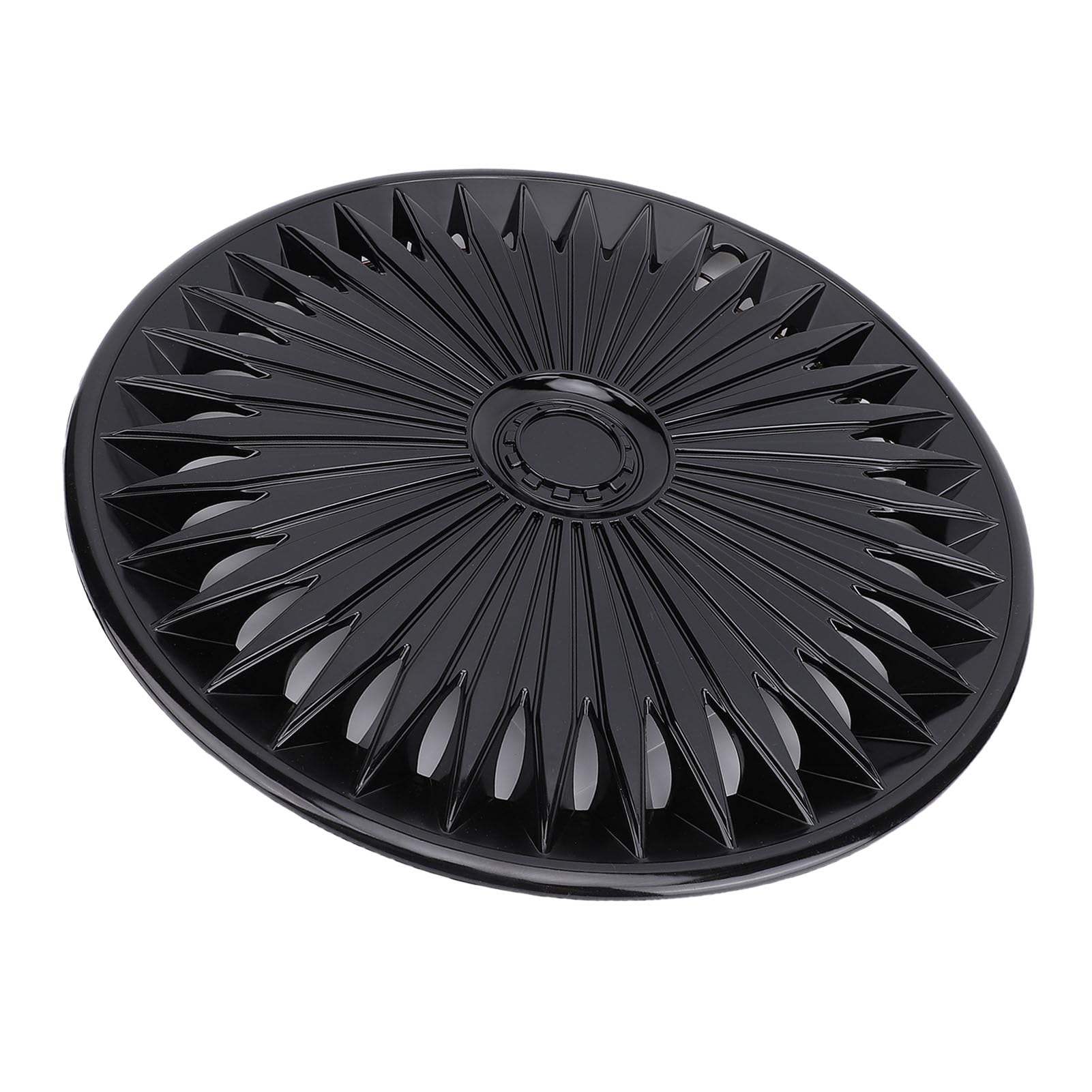 17-calowe Kołpaki Kołpaki ABS Zestaw 4 Uniwersalnych Kołpaków R17 Clip-On do Felg Stalowych Samochody Ciężarowe SUV-y Ochrona Felg i Szybka Aktualizacja Stylu (BLACK)