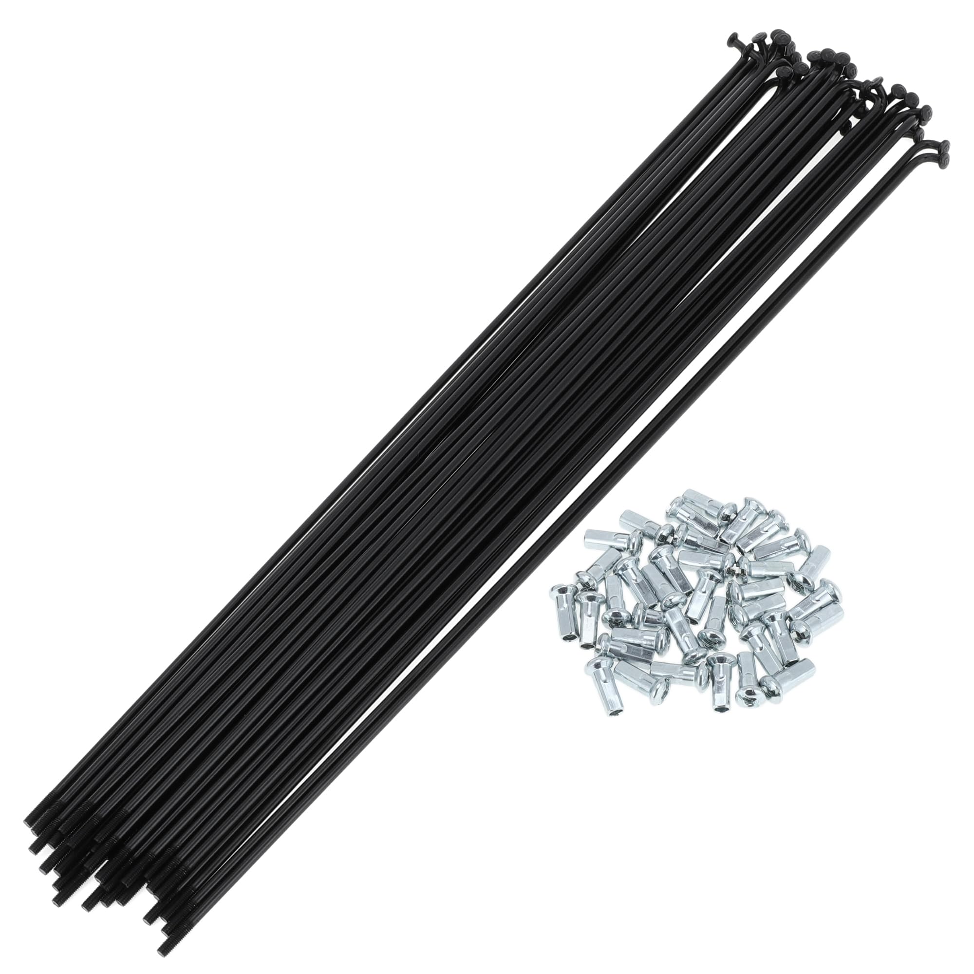A ABSOPRO Bicycle Spokes 12G 298mm Length Bike Wheel Spokes Carbon Steel Black 1 Set