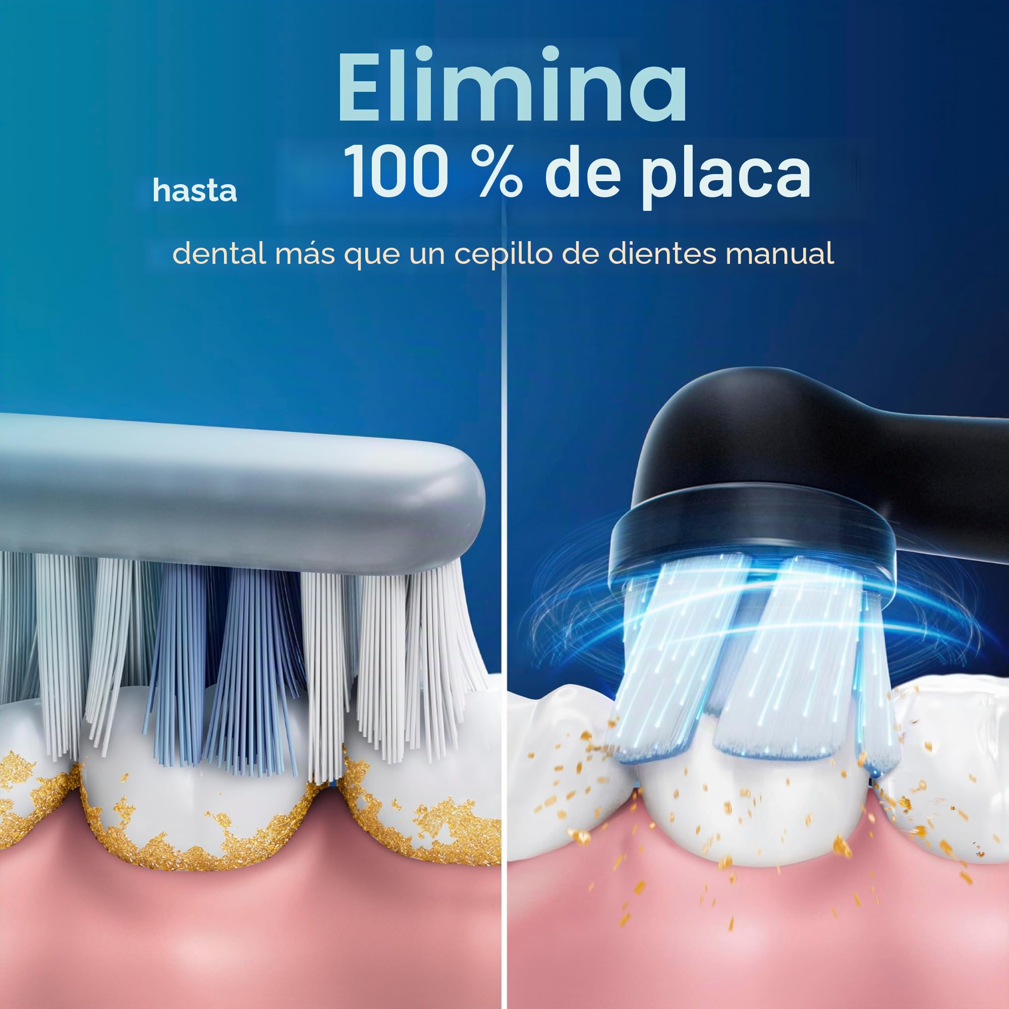 Oral-B iO Series 2 - Cepillo de dientes eléctrico, 2 unidades, 2 cabezales de cepillo, 3 modos de cepillado para el cuidado dental, tecnología magnética, diseñado por marrón, negro nocturno/verde