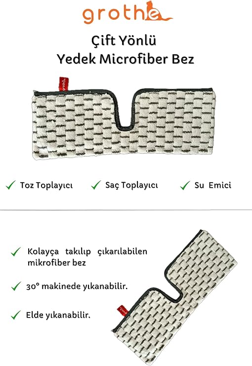 Twin Sprey Mop - 2 Adet Çift Yönlü Mop Bez - SU SIZDIRMAZ TIPASIZ SİSTEM - Üretici Garantili