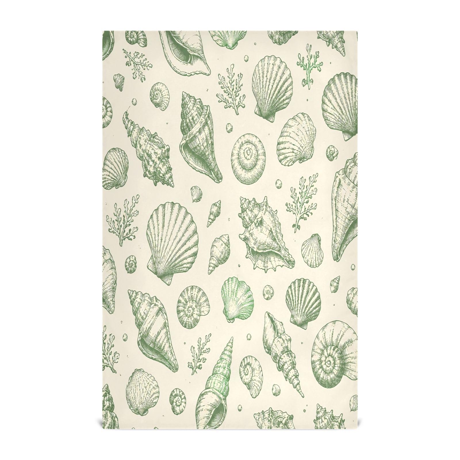 Cgiub Shell Tea Towels for Kitchen 4pcs Soft Kitchen Towels Absorbent & Quick Drying Dish Cloth for Household & Cleaning, 71.1x45.7cm