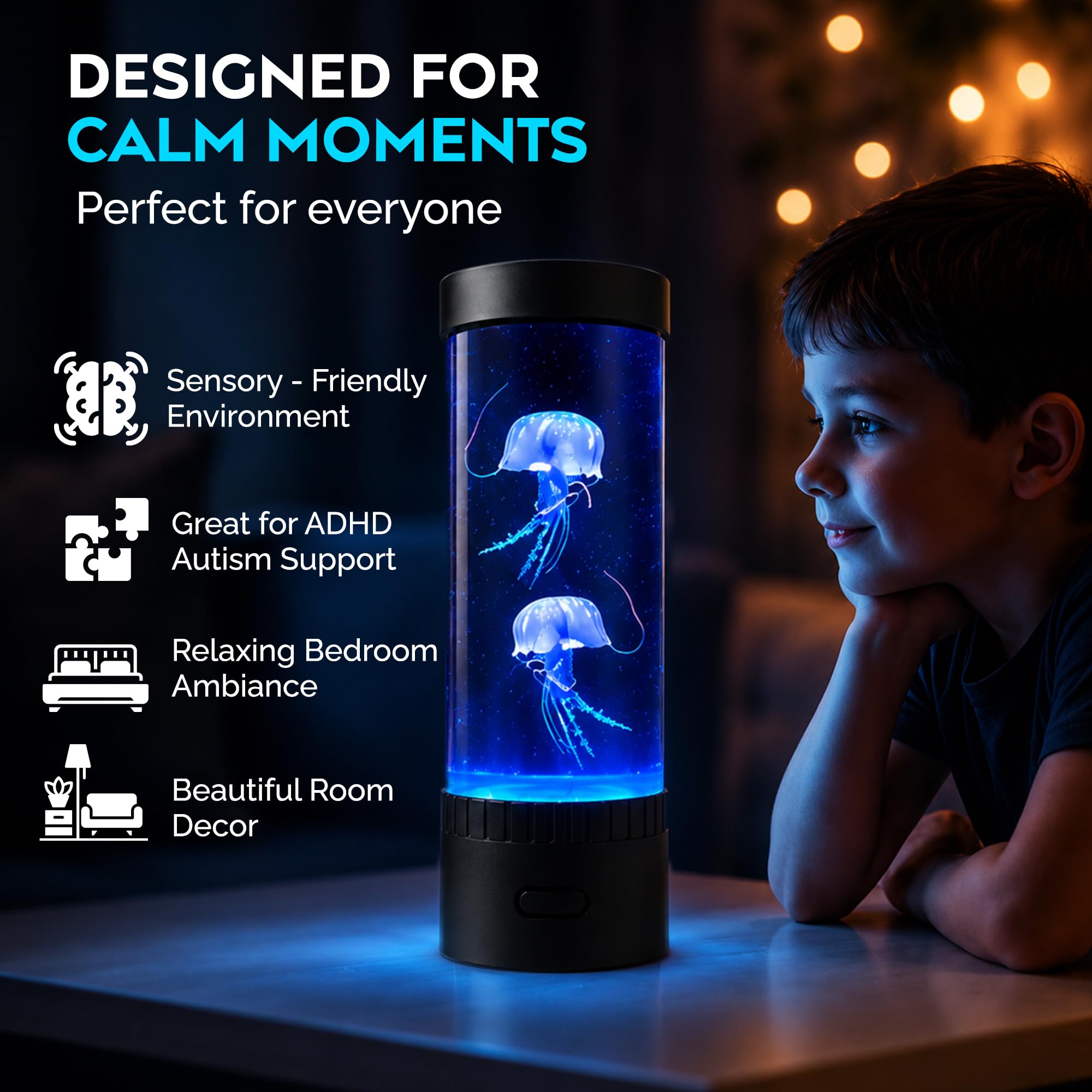 Brewish Jellyfish Lamp (Upgraded Motor 2025),16 Color Changing