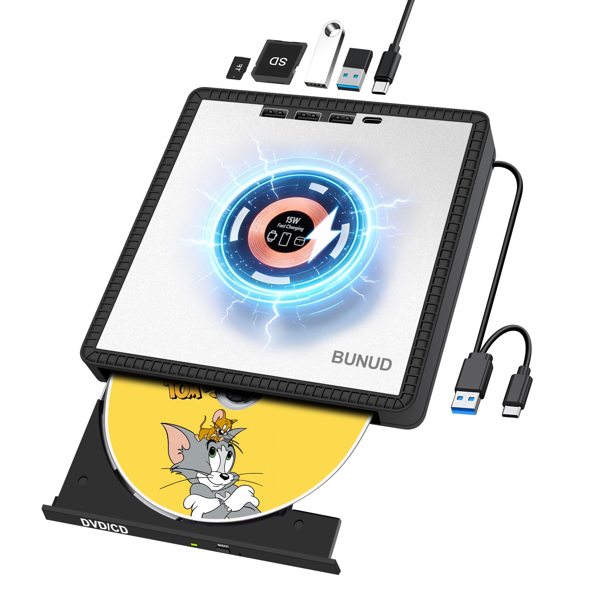 Amazon.com: BUNUD External CD/DVD Drive for Apple: USB 3.0 USB-C