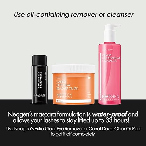 Miniatura 4 de K-Beauty Neogen Dermalogy - Máscara de pestañas de metal con rizos de volumen extra (volumen, recambio negro)