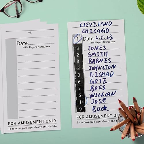 Miniatura 4 de 100 paquetes de 10 cartas deportivas de fútbol de líneas, 100 tarjetas de fútbol americano para piscina, 100 tarjetas de tira de béisbol sin
