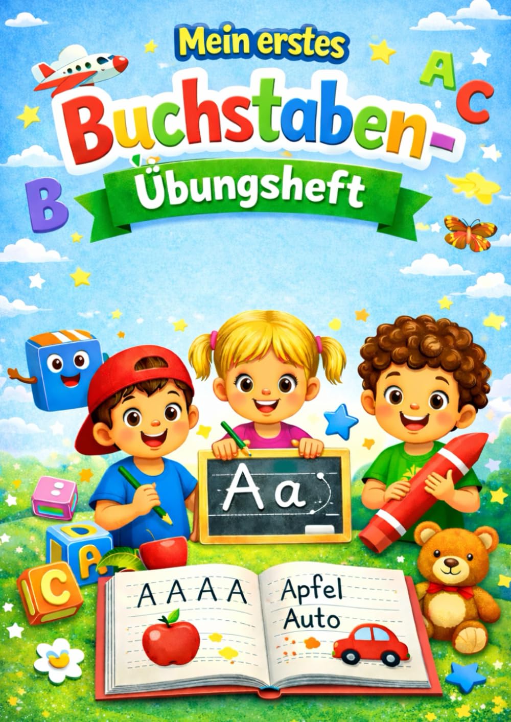 Mein erstes Buchstaben - Übungsheft: Schreiben üben von A bis Z für Vorschule und 1. Klasse