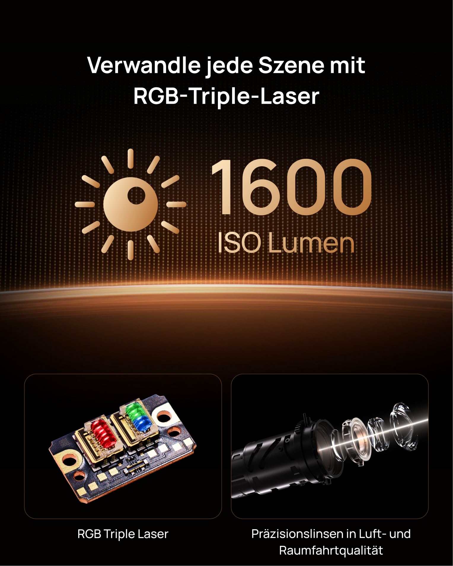 XGIMI Elfin Flip 4K Tragbarer RGB Triple Laser Heimkino Beamer | Google TV & Netflix, 1600 ISO Lumen, Native 4K, 0.98-1.3:1 Optical Zoom, Harman Kardon Sound, Autofokus für Home & Outdoor