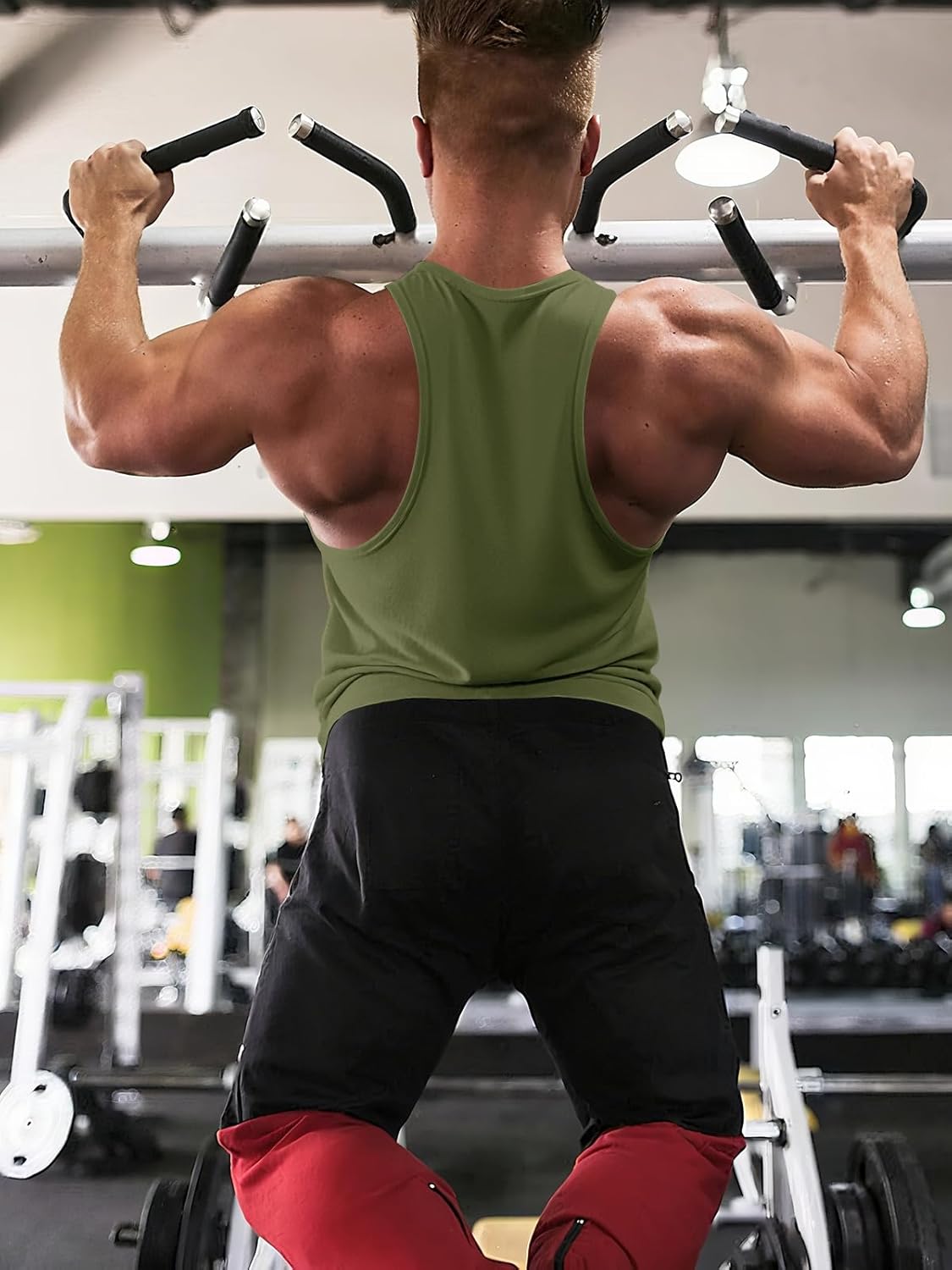 Mens Workout Tank Tops Fitness Bodybuilding Sleeveless Gym Muscle Stringer Shirts - Image 4