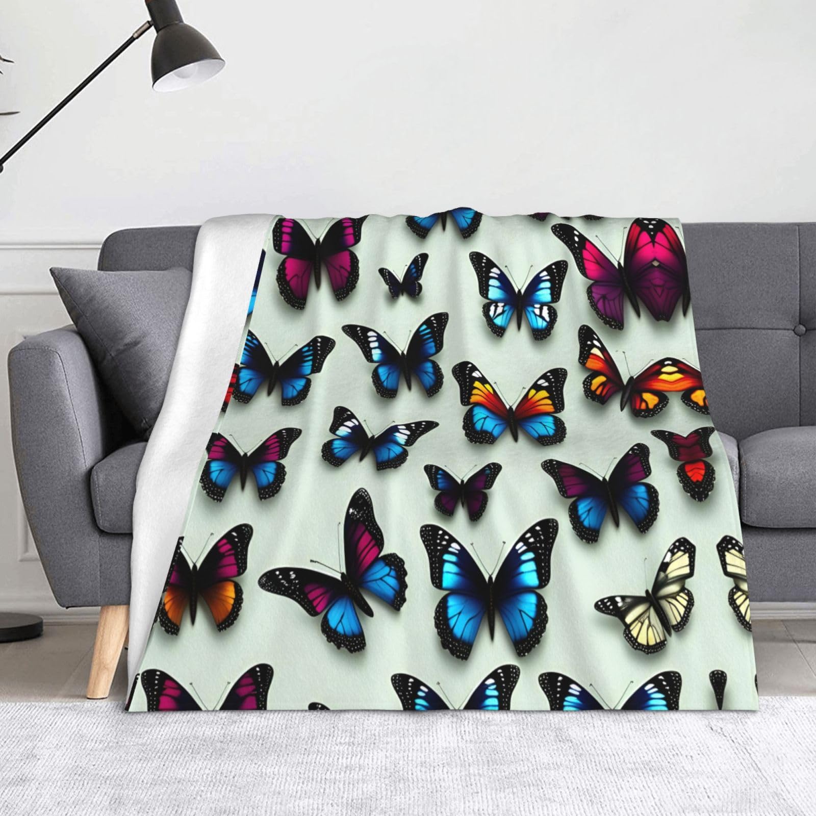 Couverture douce papillon pour vos soirées cocooning et camping