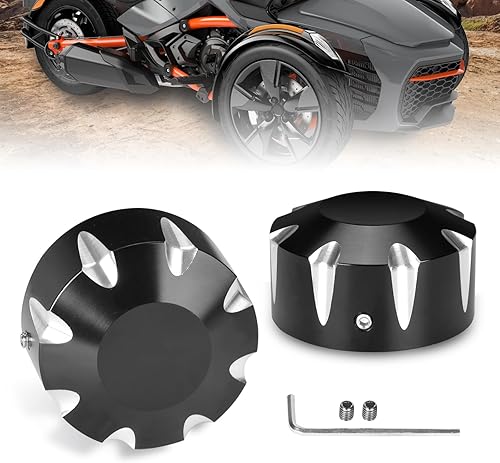 Cubiertas de eje delantero Tuercas para accesorios de triciclo Can Am Spyder, tapas de eje de rueda delantera de aluminio para Can-Am Spyders 2018