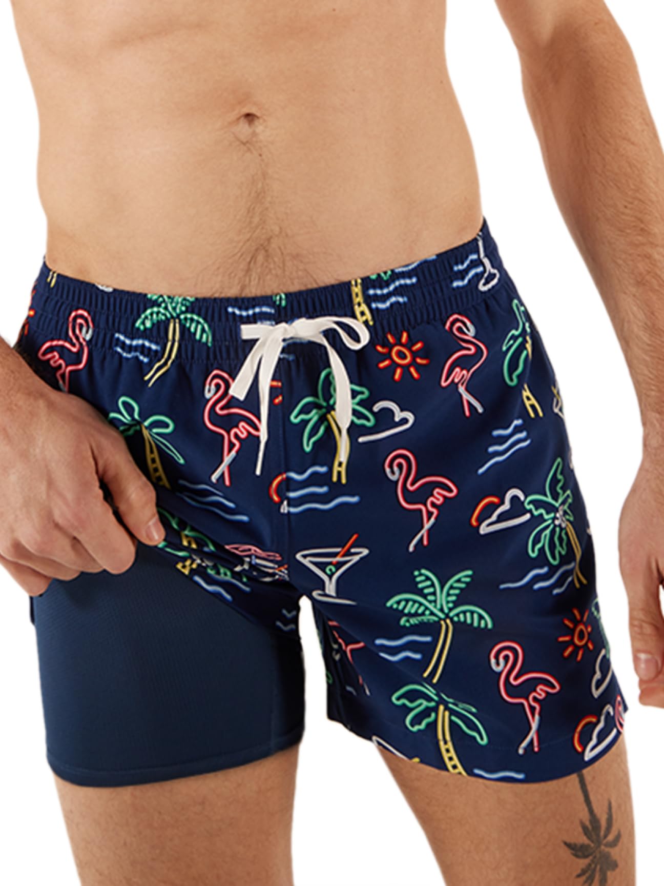 Chubbies Gefütterte Herren-Badehose, 14 cm, Badeshorts und Herren-Shorts mit elastischem Bund, Boxershort-Futter, LSF 50+