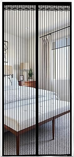 NANO Magnetic Screen Door, Magnets with Heavy Duty Mesh Curtain, Fits Doors up H