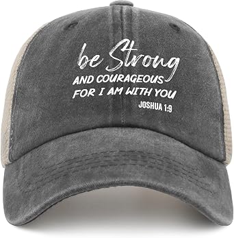 Hat Men Trendy Bible Verse Trucker Hats for Mens AllBlack Ball Caps Retro Unique Gifts for Plumber