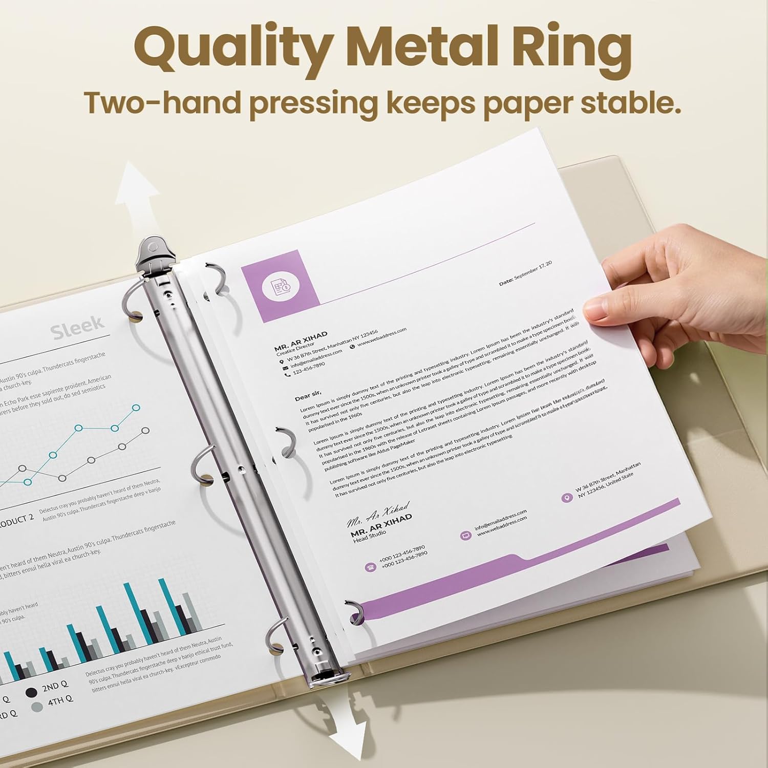 3 Ring Binder 3 Inch, Clear View Binder Three Ring PVC-for