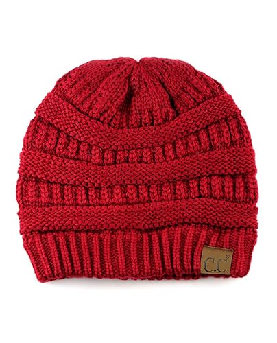 C.C Trendy Warm Chunky Soft Stretch Cable Knit Beanie