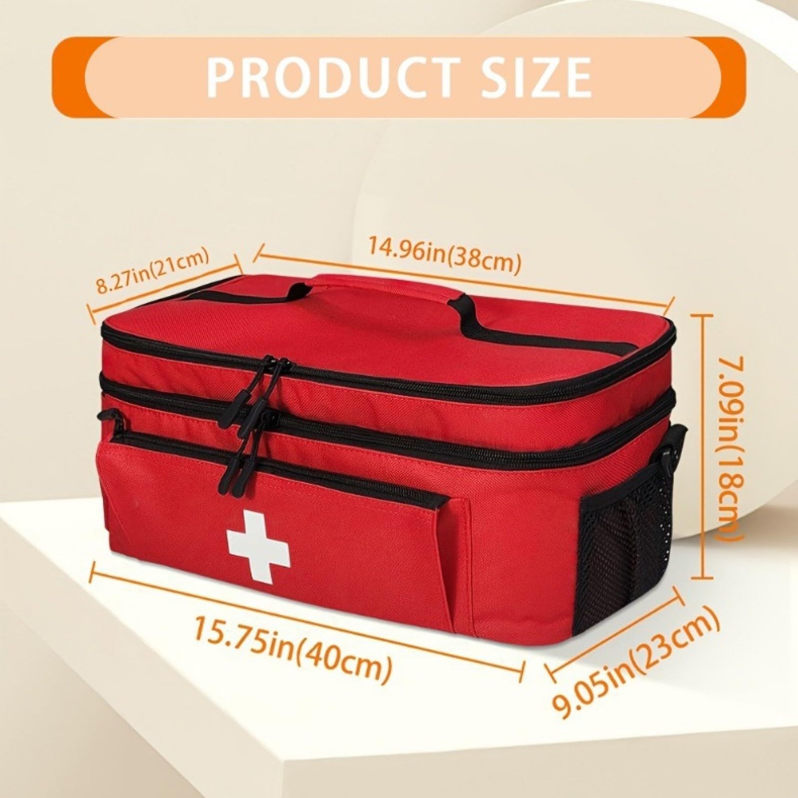 Portable kit Premier Secours, Grande Capacité Trousse Medicaments Voyage, Sac Familial de Rangement pour Médicaments, Organisateur de Premiers Secours, pour Maison,Voyages,l'école et la Camping