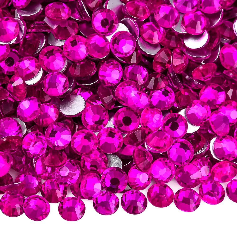 Glass Rhinestones Flatback Gems for DIY Lt. Rose B Mixed SS6-20 2880pcs