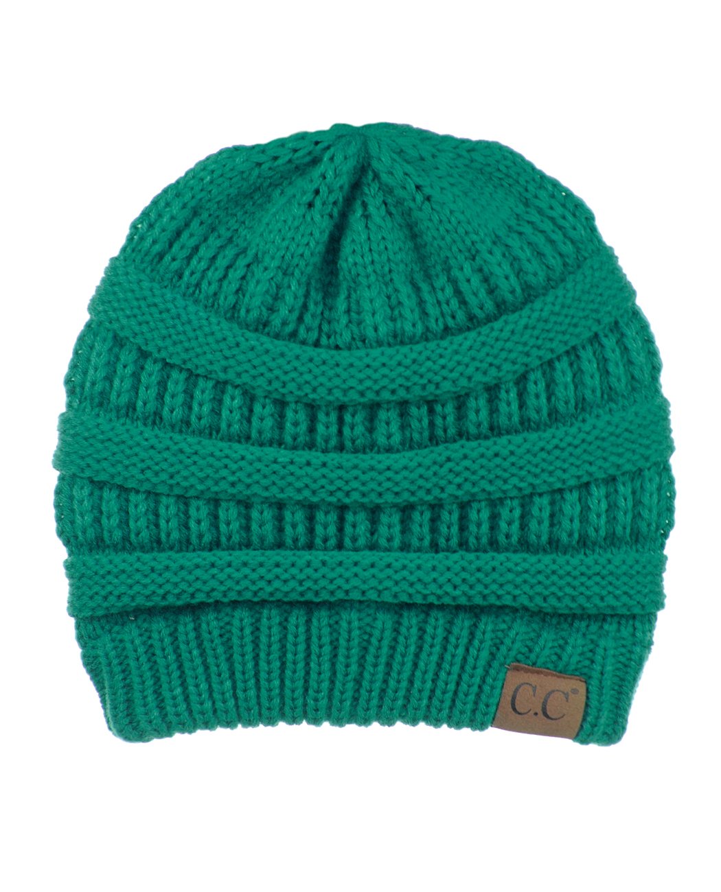 C.C Trendy Warm Chunky Soft Stretch Cable Knit Beanie Skully, Winter Mint, One Size — view 32