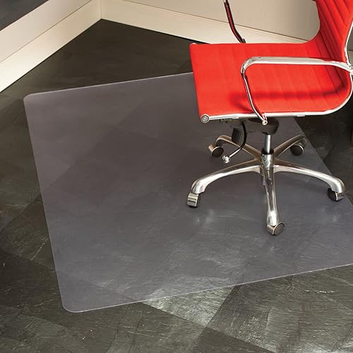 ES Robbins Natural Origin - Tapete rectangular de vinilo para silla de suelo duro, 46 x 60 pulgadas, transparente