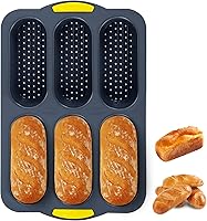 Vista 3 de Molde para pan de hamburguesas, molde de silicona para pan de hamburguesas de 6 cavidades, molde antiadherente para bollo de hamburguesa de calor