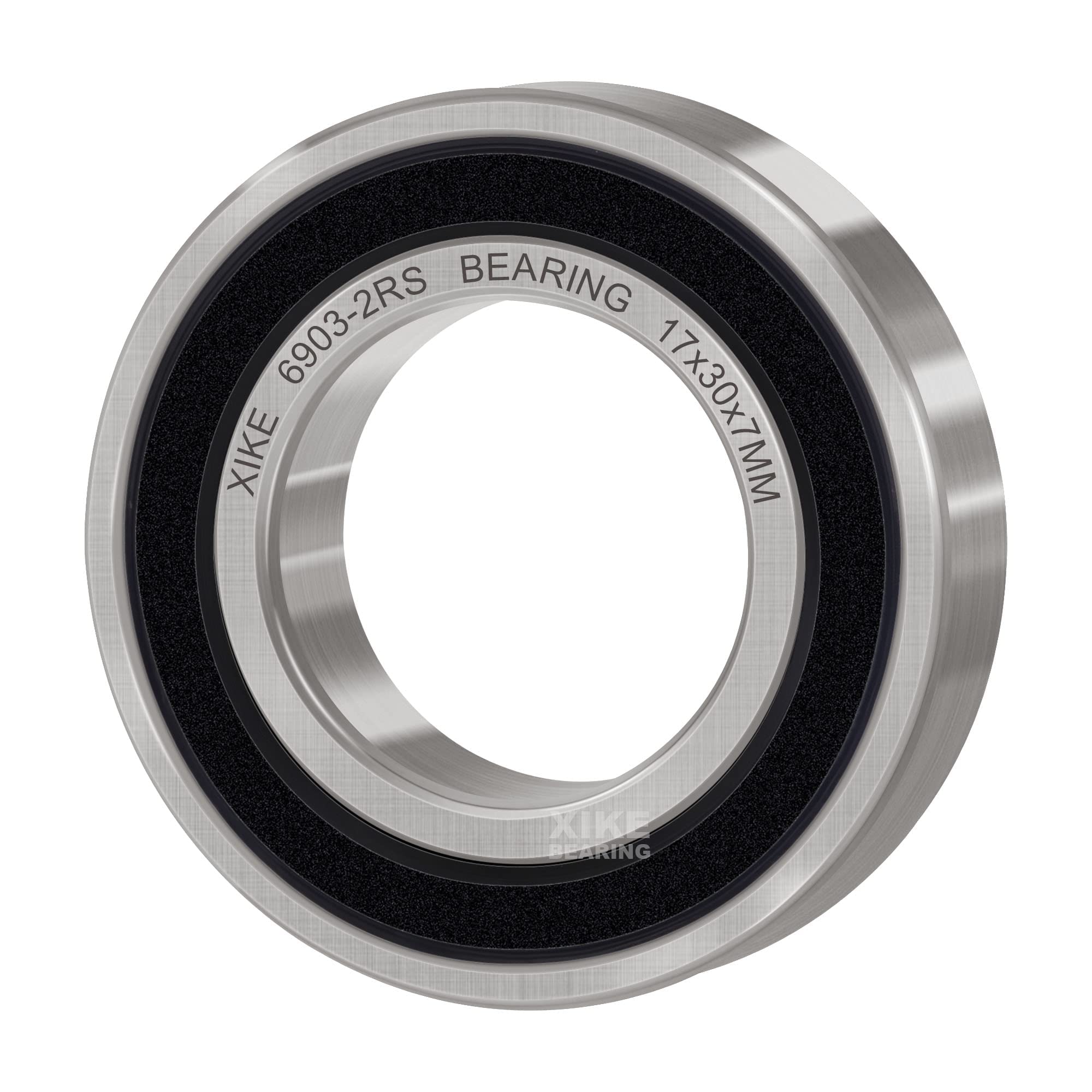 XiKe 4 sztuka 6903-2RS łożysko kulkowe 17x30x7mm, wustronne uszczelnienie gumowe i stal chromowa, 6903RS uszczelnione łożysko kulkowe zwykłe