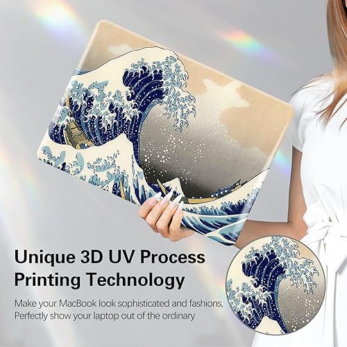 Miniatura 106 de Funut Funda compatible con MacBook Air de 15 pulgadas 2024 2023 versión M3 A3114 M2 A2941 con pantalla de retina líquida y Touch ID, carcasa rígida