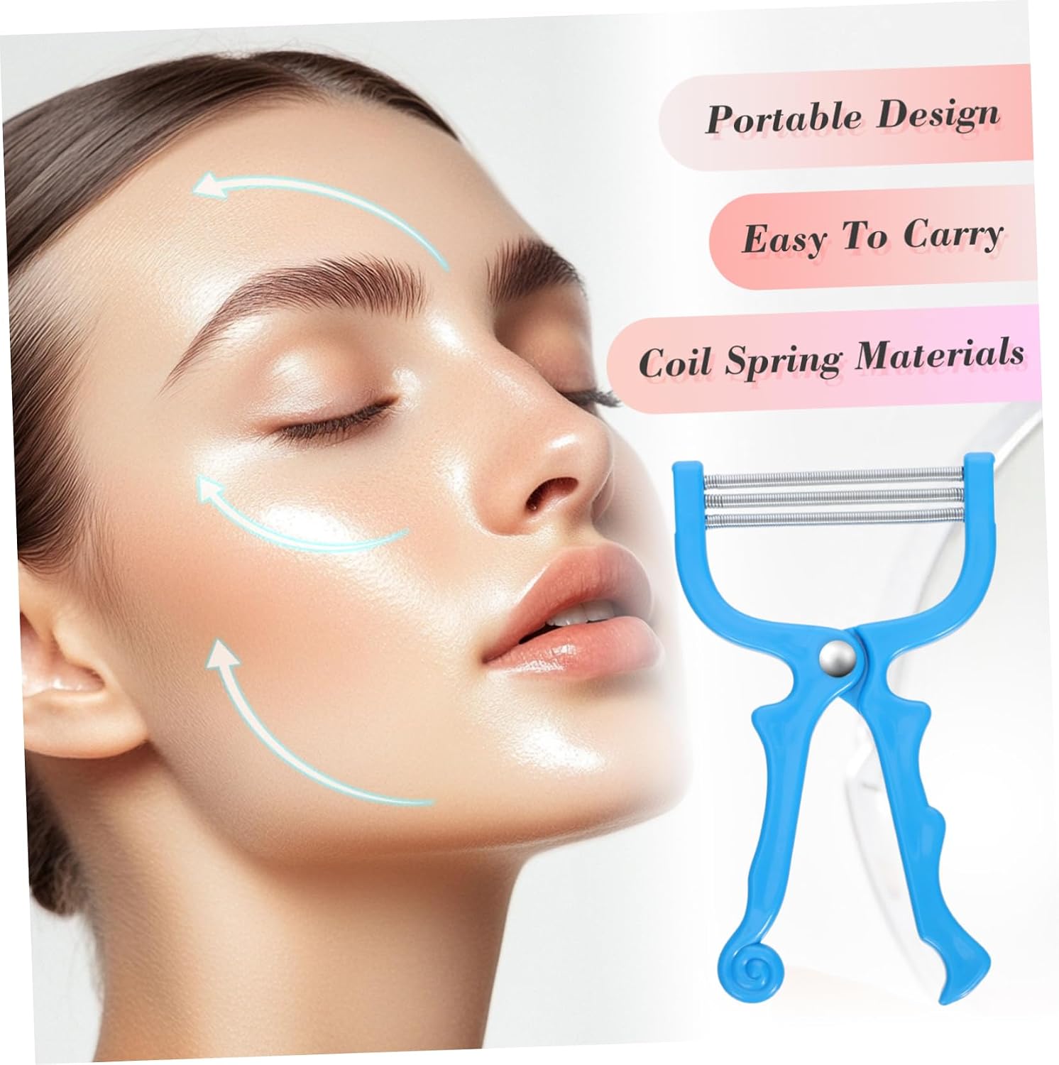 Outanaya Facial Hair Removing Spring Face Epilator for Women Portable Hair Remover Smooth Makeup Tool