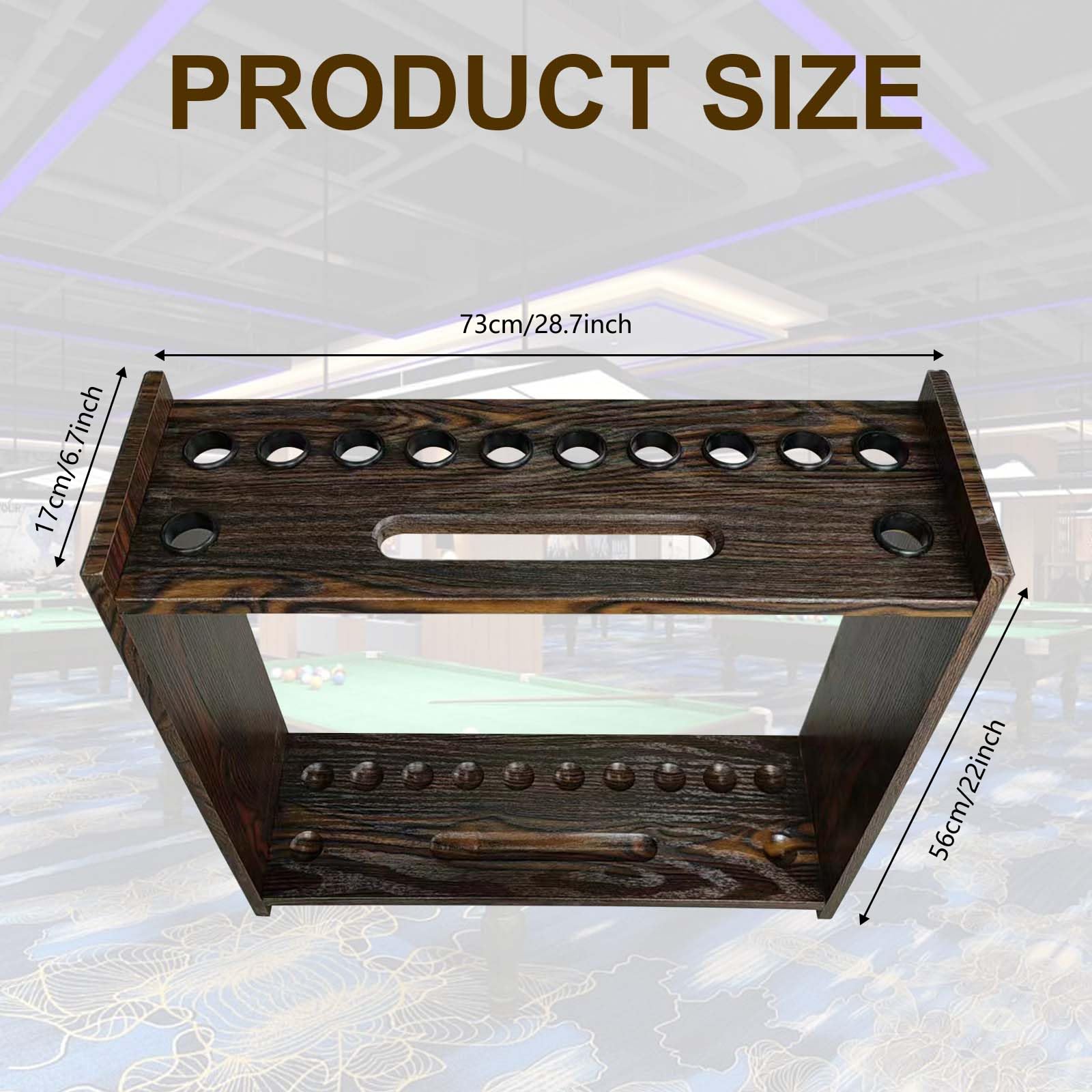 Soporte para Tacos de Billar, Estante Triangular para 12 Tacos, 60 x 20 x 55 cm