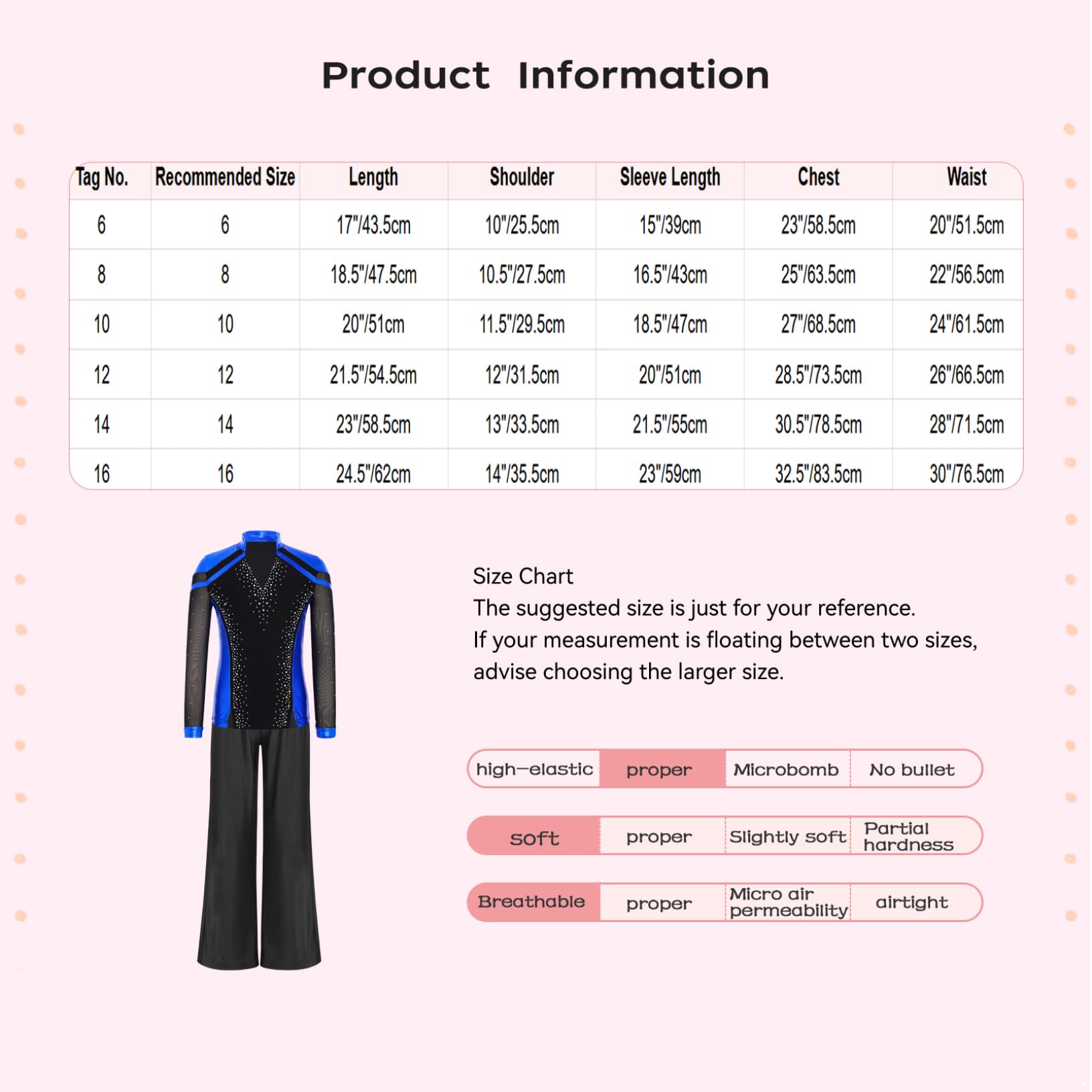 Tute da Pattinaggio Artistico per Bambini e Ragazzi Crop Top Camicia con Scollo a V + Pantaloni da Ballo Latino Completo da Pattinaggio sul Ghiaccio