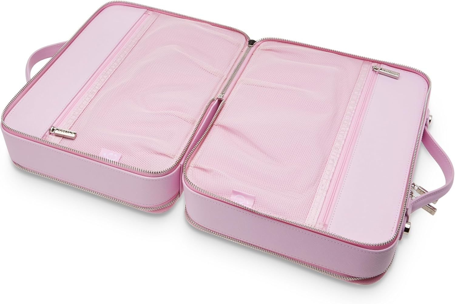 ETOILE - Large Twin Cosmetic Case Lavender Pink - Dual Compartment Cosmetic Beauty Organizer & Toiletry Case